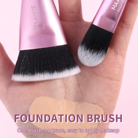 MAANGE 20 PCS Makeup Brushes with Case Professional Makeup Brush Set Premium Synthetic Face Kabuki Foundation Brush Kit (Pink)