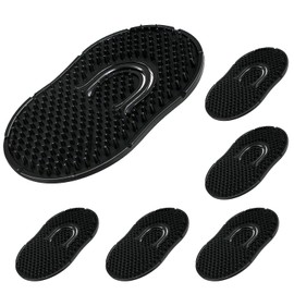 JIUZI 6 Pack Pocket Palm Combs, Scalp Massager & Shampoo Brush for Men, Travel, Beard and Pet Grooming (Black)