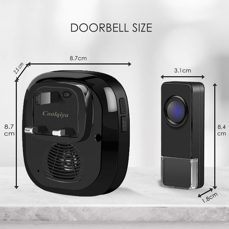 Doorbell Wireless Chime Kit with 2 Door Bells and 2