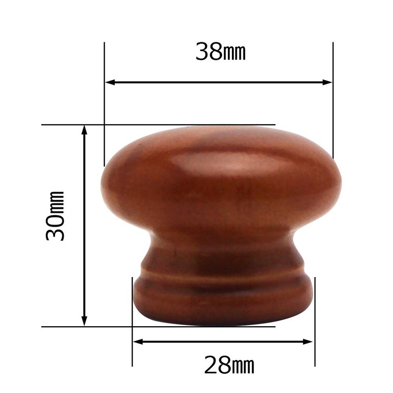 Wake Sangyo TW-012 Wooden Knobs, Dark Brown, 1.6 inches (40