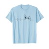 Cute Easter Bunny Heart Beat Rabbit Ears EKG T Shirt