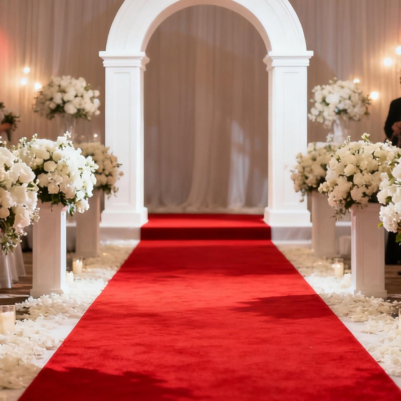 450GSM, 3ft x 20ft Red Carpet Runner for Party, Reusable