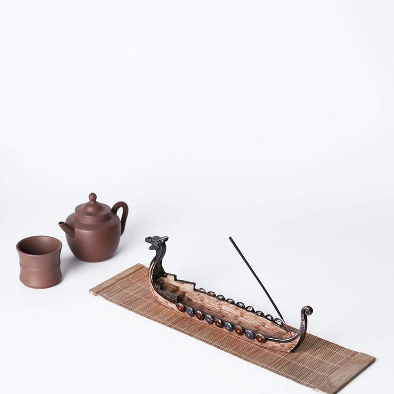 Viking Ships, Retro Ships Ornament, Collectible Figures, Resin Viking Boat