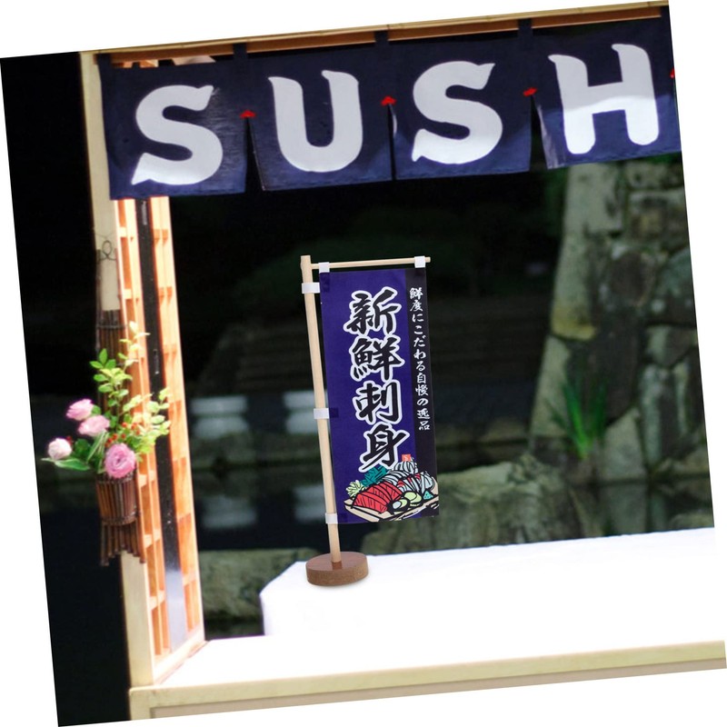 CAXUSD Izakaya Mini Sushi Flag Decorative Table Flag for Japanese