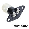 BELOWSYALER Microwave Bulb,230V 20W Microwave Light Lamp Bulb & Holder,
