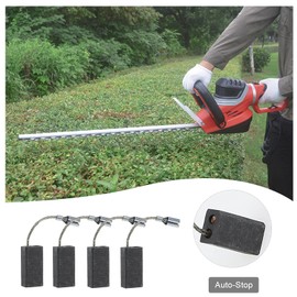 eMagTech 2 Pairs of Carbon Brushes 5x8x15mm with Auto Cut-Off Compatible with QUICAST 600W GHT GHT600A1 Electric Hedge Trimmer Power Tool Accessoires