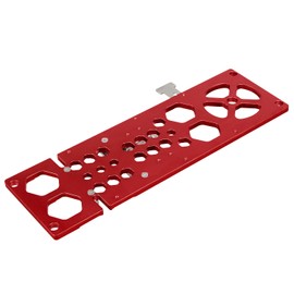 Upgraded 340mm Track Saw Square Right Angle Circular Saw Guide Rail Angle Stop Accessories Compatible with Festool and Makita Guide Rail (Red)