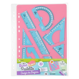 Sweet Pastelite Plastic Ruler 9 to 30 cm Pastel Colours with Plastic Case School College 30cm Blue