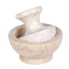 Creative Home Natural Champagne Marble Spice Grinder, Mortar and Pestle