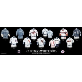Framed Evolution History White Sox of Chicago Uniforms Print
