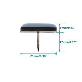 20 PCS Nail on Furniture Sliders, ULIFESTAR Heavy Duty Square PTFE (Teflon) Table Chair Leg Floor Protectors, Chair Slider Glides Wooden Furniture Movers Move Your Furniture Quietly Easily & Safety