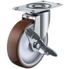 Uei Caster: E Series, E-S Type, Free-Caster with Stopper, Urethane