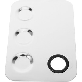 Paleta de Maquillaje Líquido de Acero Inoxidable Compartimentos Plata, para Mezclar Cosméticos y Base Líquida, Uso Profesional en Maquillaje y Uñas