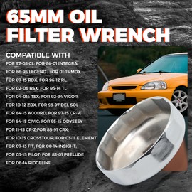 tsurghion 65MM Oil Filter Wrench 07AAA-PLCA100 for Honda Odyssey Pilot Acura Element Accord CR-V
