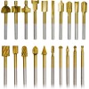 HSS 20PC Router Bit Set HSS & Carbide Engraving, 1/8\
