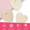 THE TWIDDLERS - 50 Blank Wooden Hearts for Crafting with