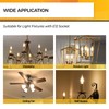 Hizashi 90+CRI Candelabra LED Light Bulbs 60 Watt, 2700K Warm
