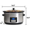 Digital Programmable Electric Slow Cooker - Oval Adjustable Temp, Sauces,