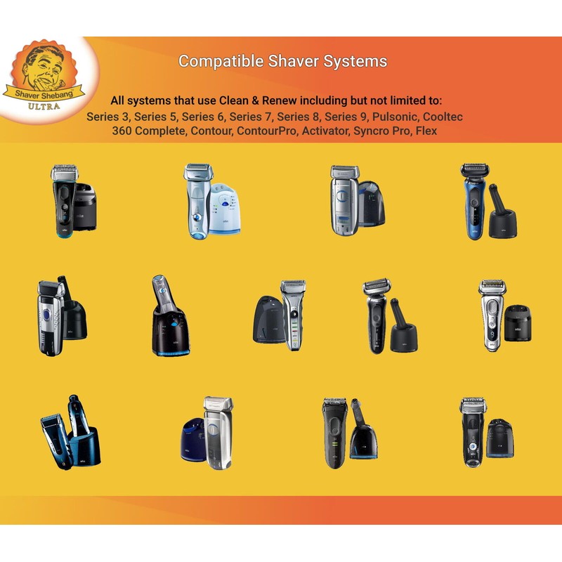 Shaver Shebang Braun Clean & Renew 9 cartridge refills from