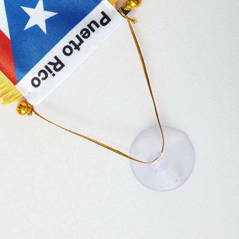 WXFCAI Puerto Rico Window Hanging Flag,Mini Puerto Rican Car Flag