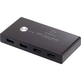 Renkforce RF-SHB-200 4 Port USB 3.2 Gen 1 switch + Hub (USB 3.0) Black