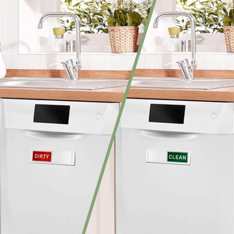 INF Magnet for Dishwashers Clean/Dirty Sign Red/Green/White Dishwasher Magnet Indicator