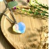 XIANNVXI Heart Necklaces for Women Crystal Heart Pendant Necklaces Opal