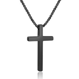 M MOOHAM 925 Sterling Silver Cross Chain for Men Sterling Silver Cross Necklace Jewelry for Men