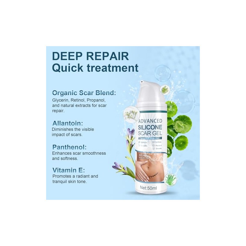 Mitgary Crema Avanzada Para Cicatrices, Gel De Silicona Para Cicatrices,