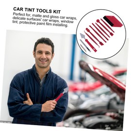 KOMBIUDA 1 Set Car Window Tint Film Tool Kit Vinyl Wrapping Tools with Scraper Felt Squeegee for Air Bubble Removal for Professional Vehicle Film Installation