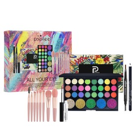 All-in-one Holiday Make up Gift Sets | Makeup Kit for Women Full Kit Teen Girls Xmas Beauty Essential Beginner Bundle Include Eyeshadow Palette Lipstick Blush Concealer Face Powder Mascara Lipgloss