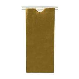 AwePackage Grease Resistant Gold Paper Tin Tie Bag with Poly Liner (50, 8 oz)