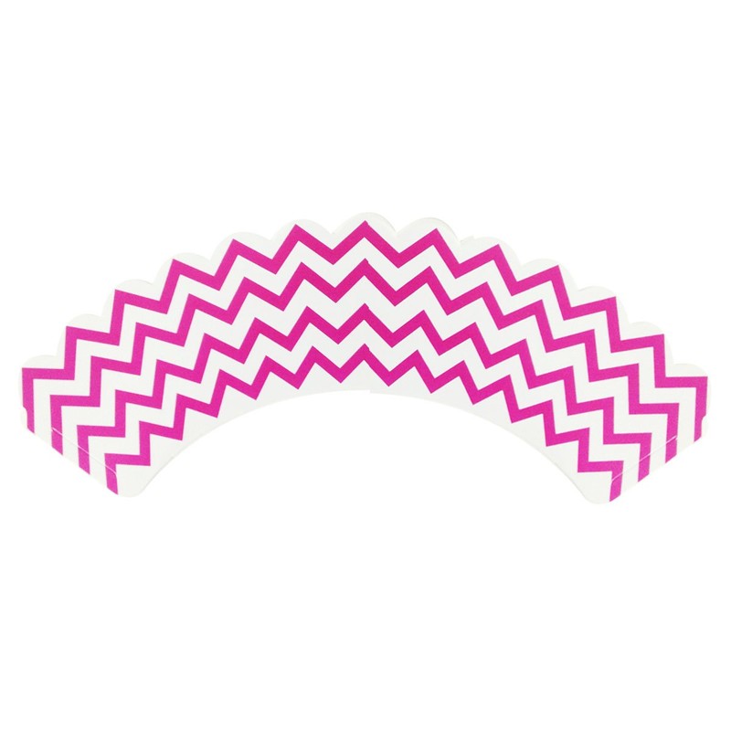 Wrapables Set of 20 Standard Size Chevron Cupcake Wrappers, Hot