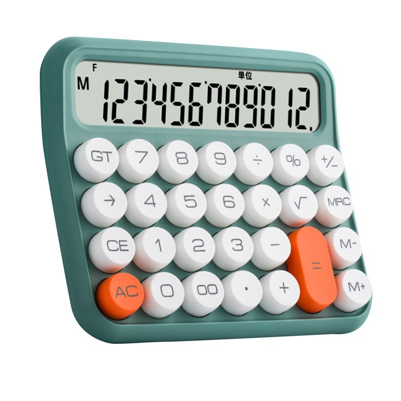 12 Digit Calculator Large LCD Display Big Button Standard Mechanical