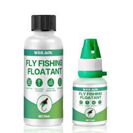 Gink Dry Fly Floatant + Dry Powdered Floatant, Fly Fishing Floatant, Fly Floatant for Dry Flies, Create a Hydrophobic Coating on Dry Flies, Restores Wet Flies High-Floating State, 15ml+30ml