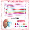 12 Pcs Clip in Hair Extensions, Colorful Hair Extensions for