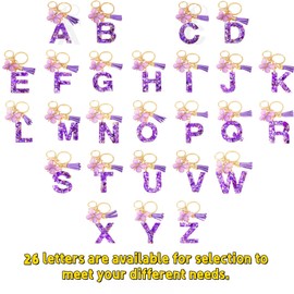 YYHDTYFY Alphabet Initial Letter with Tassel Keychains Resin Cute Car Key Holder Butterfly Bag Charm Key Chain Accessories Key Ring for Women for Purse Handbags Wallet Backpack D