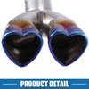 A ABSOPRO Car Double Exhaust Tip Pipe Heart Shape 2.5