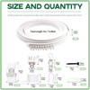 Keadic 160Pcs 5M/16.4FT Bendable Curved Ceiling Mount Curtain Track with