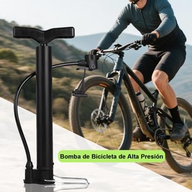 Bomba de Aire Bicicleta 3 en 1 Foot Pump, 130PSI Bicicleta Alta Presión