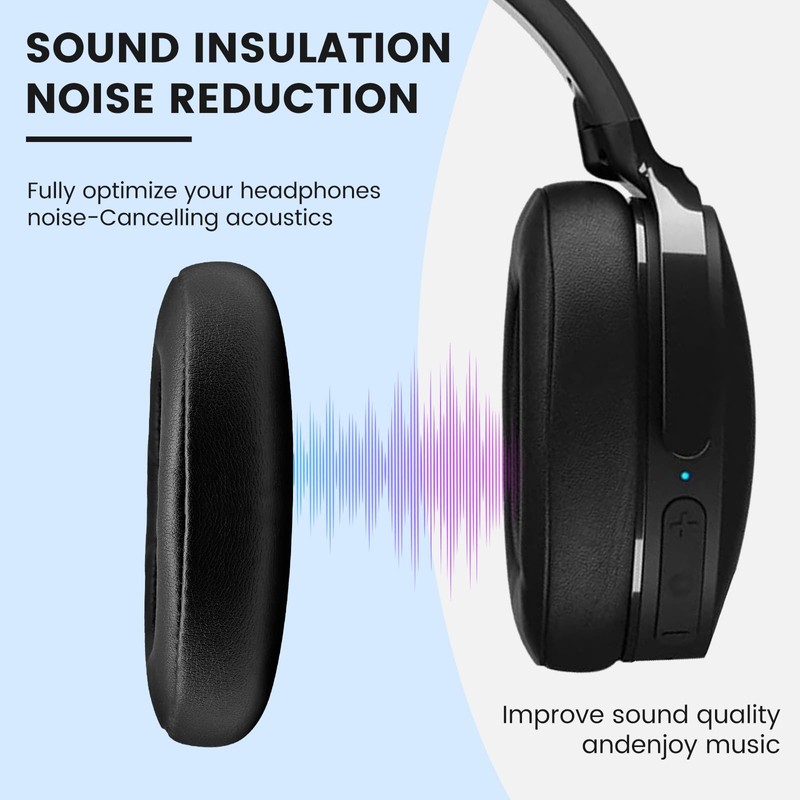 Replacement Headphone Ear Cushions compatible with Skullcandy Crusher Wireless/Evo/ANC, Hesh3