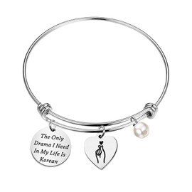 Zuo Bao K-drama Lover Gift Korean Tv Shows Jewelry the Only Drama I Need in My Life is Korean Bracelet K Drama Addict Gift K-pop Lover Gift（the Only Drama）