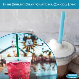 Concession Essentials Mega 9 Wrapped 4 Packs of 35-140 Count Total Wrapped Straws, Assorted, 8.25 inches x 12mm Thick