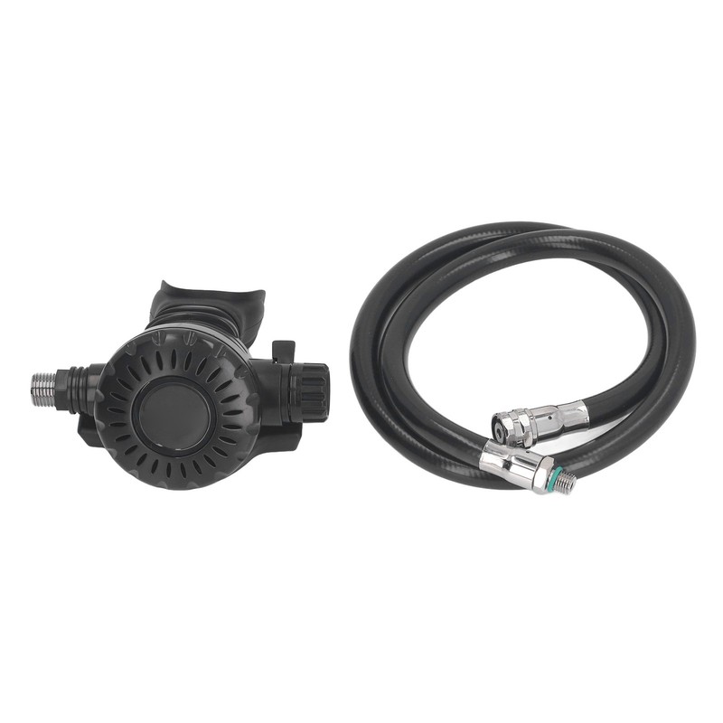 Scuba Breathing Secondary Valve with Medium Pressure Tube Adjustable Diving