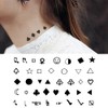 Oottati Small Cute Temporary Tattoo Sticker Set of 2 -