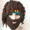 Funny Barbarian Knit Beard Hat Creative Wig Beanie Hat Warm