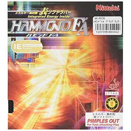 Nittaku NR-8530 Table Tennis Rubber Hammond FA Table Soft High Elasticity Black Medium