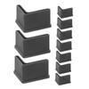 TEHAUX 10Pcs Shaped Rubber Leg Caps for Furniture Feet Non