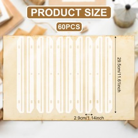 SAVITA 60pcs 3 Hole Punched Magazine Holders, Magazine Holder for 3 Ring Binder Magazine Organizer Ring Binder Insert Strips for 3 Hole Binder Organizing Files, Books, Papers, Magazines