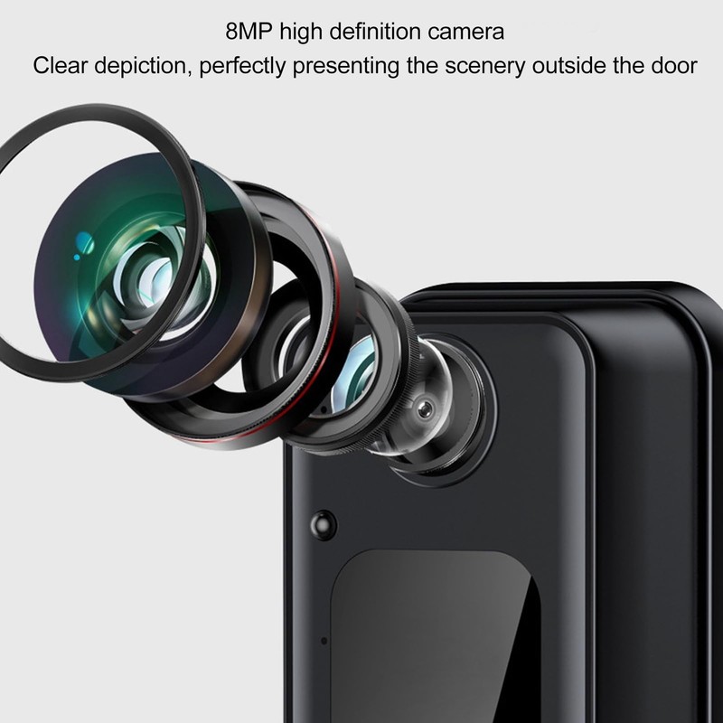 Dpofirs Timbre con Vídeo Inalámbrico, Vídeo HD 1080P, Visión Nocturna
